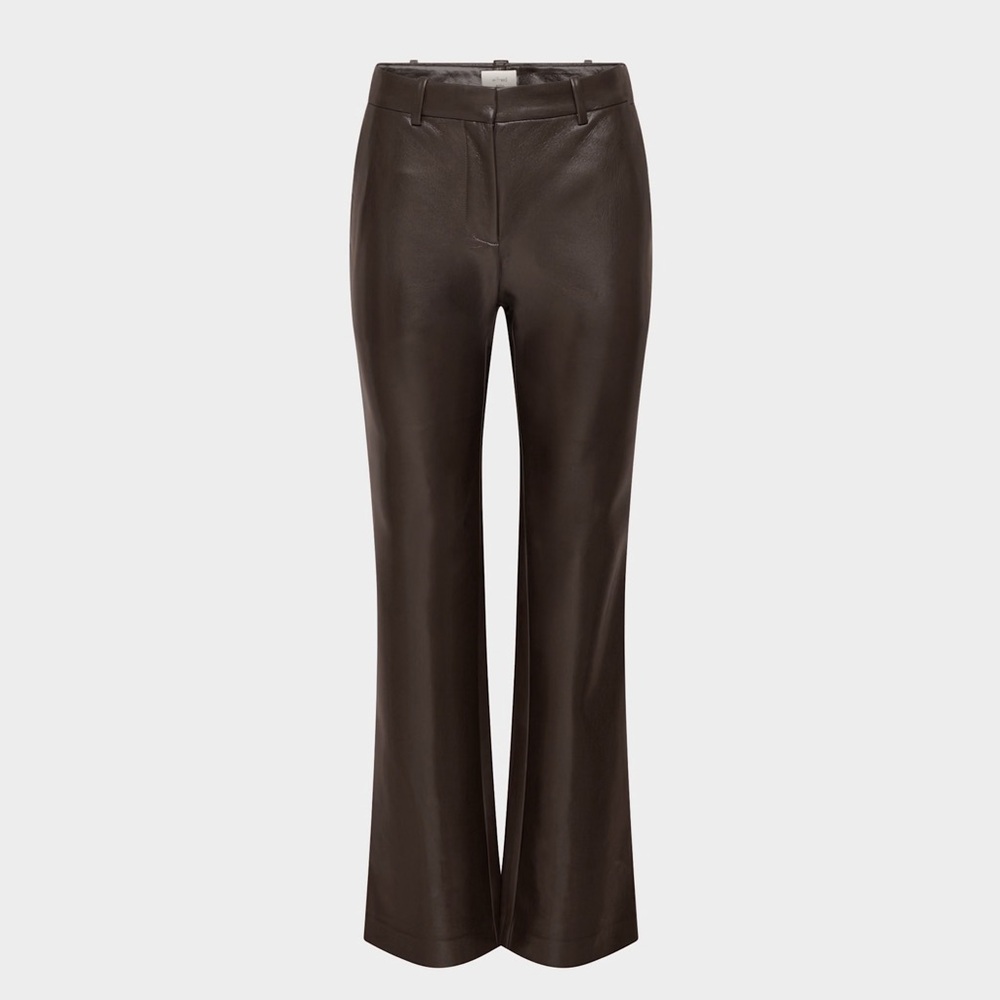 Aritzia Unreal Leather Dare Pant - Rich Mocha Brown